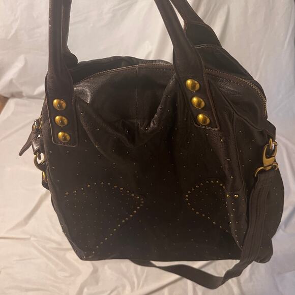 Vintage Abro brown leather crossbody bag with top handle - Picture 16 of 16